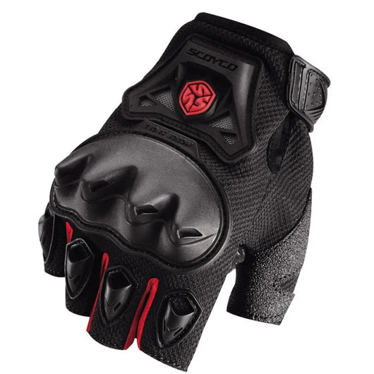 SCOYCO Motorcycle Gloves Men Half Finger Breathable Mesh MC29D